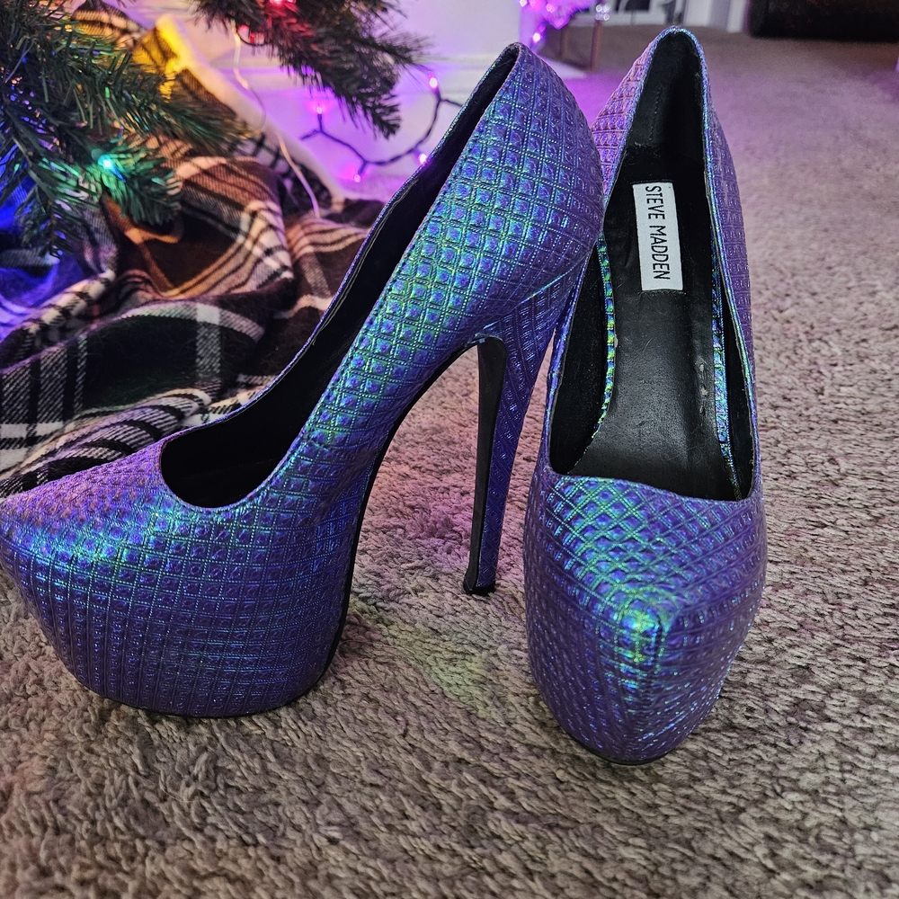 Steve Madden Purple Platform Heels
